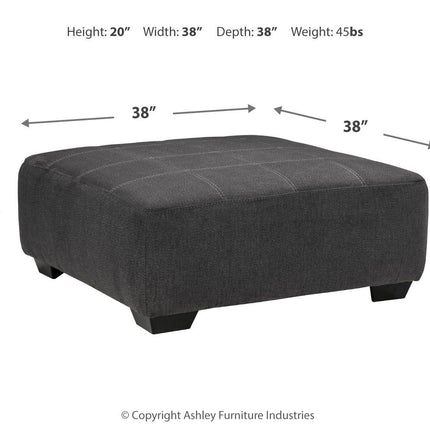 Ambee - Oversized Accent Ottoman - Slate