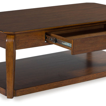 Trenmour - Rectangular Cocktail Table - Medium Brown