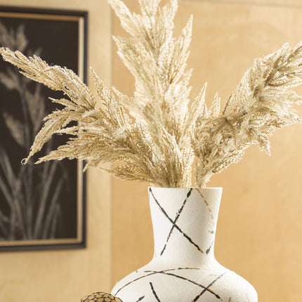 Brockford - Vase - Cream / Black / Brown