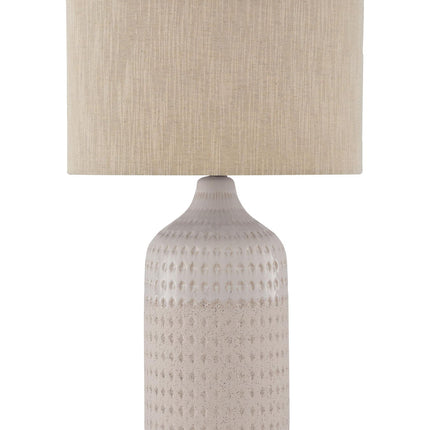Capwich - Ceramic Table Lamp - Beige / White