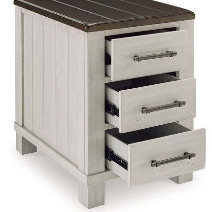 Darborn - Chair Side End Table - Gray / Brown