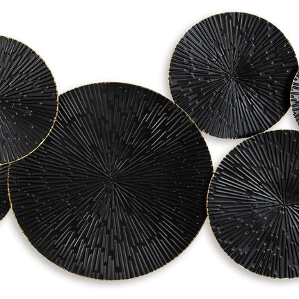 Rhetlen - Wall Decor - Black / Gold Finish