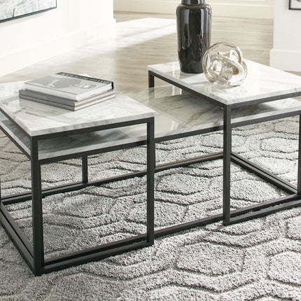 Donnesta - Occasional Table Set (Set of 3) - Gray / Black