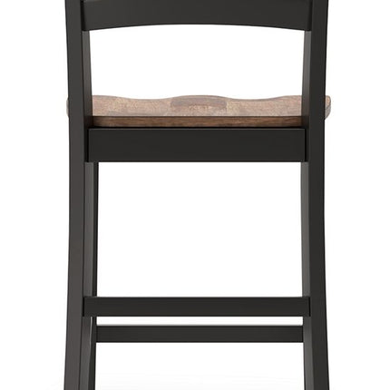 Wildenauer - Barstool (Set of 2) - Brown / Black