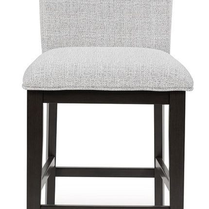 Neymorton - Upholstered Barstool (Set of 2) - Dark Grayish Brown