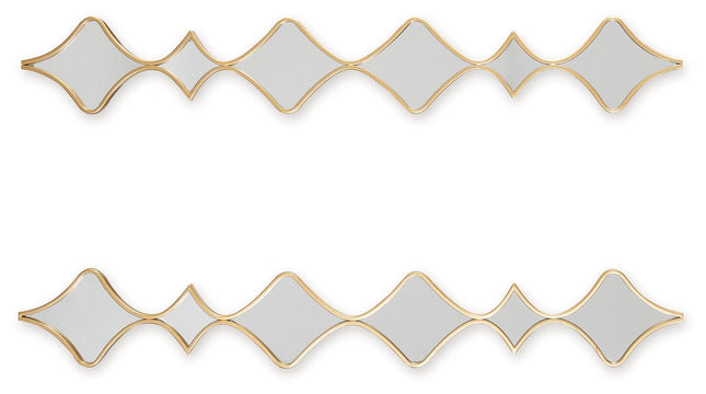 Harriswood - Accent Mirror Set (Set of 2) - Gold Finish