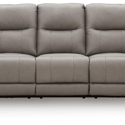 Real Moments - Power Reclining Sofa With Audio Seating - Ash