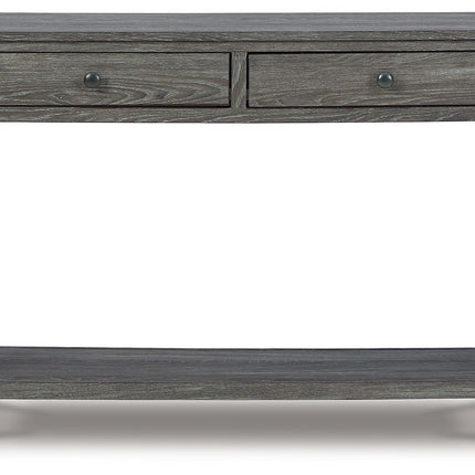 Freedan - Console Sofa Table - Grayish Brown