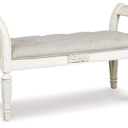 Realyn - Accent Bench - Antique White