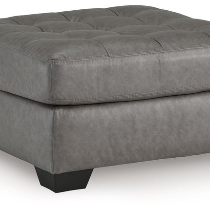 Clairette Court - Oversized Accent Ottoman - Alloy