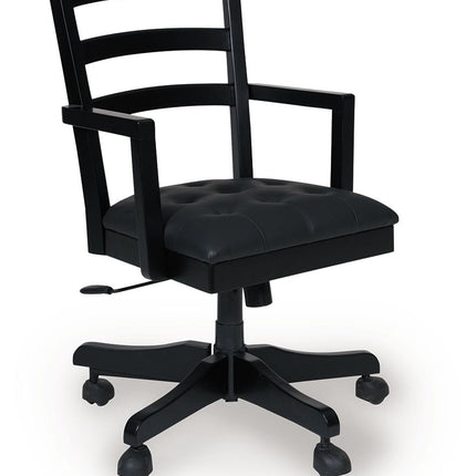 Wildenauer - Home Office Swivel Desk Chair - Brown / Black