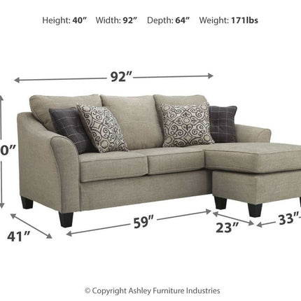 Kestrel - Queen Sofa Chaise Sleeper - Driftwood