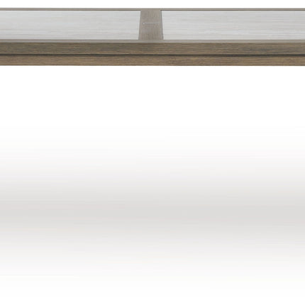 Rainier Ranch - Rectangle Dining Table With Umbrella Option - Brown / Beige
