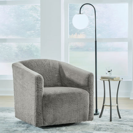 Bramner - Swivel Accent Chair - Charcoal