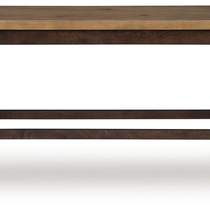 Rylandeen - Double Counter Height Bench - Light Brown / Dark Brown