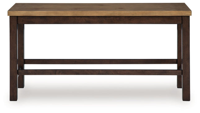 Rylandeen - Double Counter Height Bench - Light Brown / Dark Brown