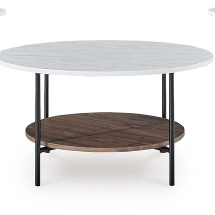 Wrenwich - Occasional Table Set (Set of 3) - Brown / Black / White
