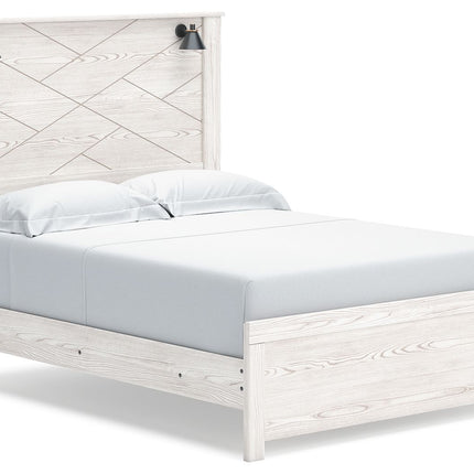 Gerridan - Panel Bed With Sconces