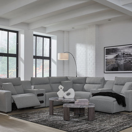 Modmax II - Reclining Sectional - Salt And Pepper