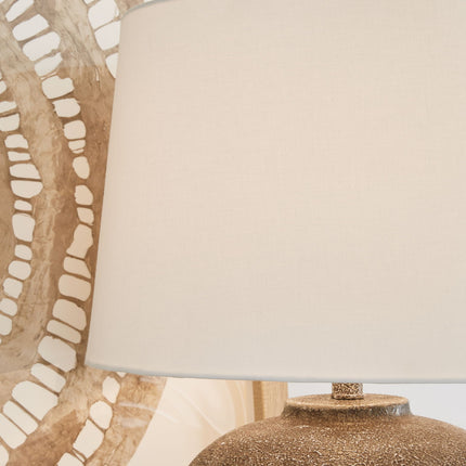Neavesboro - Metal Table Lamp - Antique Brown / White