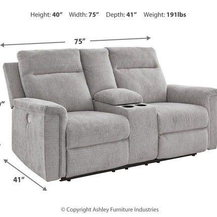 Barnsana - Dbl Power Reclining Loveseat With Console