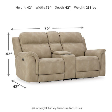 Next-Gen Durapella - Reclining Power Loveseat With Console