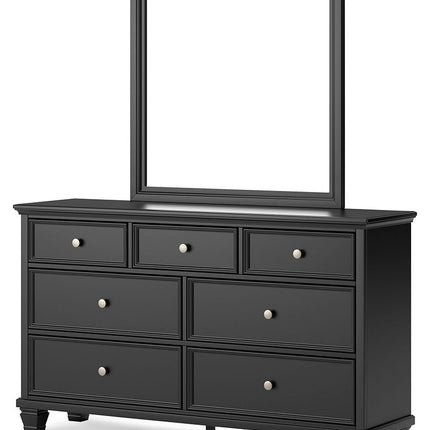 Lanolee - Dresser And Mirror - Black