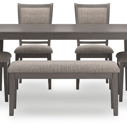 Wrenning - Dining Room Table Set (Set of 6) - Gray