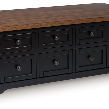 Wildenauer - Lift Top Cocktail Table - Brown / Black