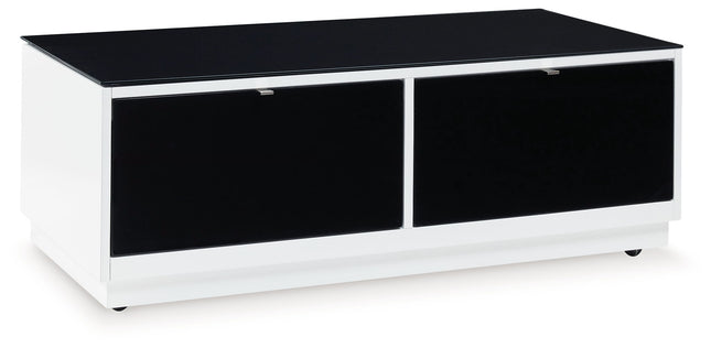 Gardoni - Rectangular Cocktail Table - White / Black