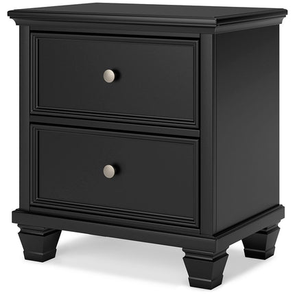Lanolee - Two Drawer Nightstand - Black