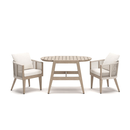 Ivory Vine - Chairs With Cushion / Table Set (Set of 3) - Beige