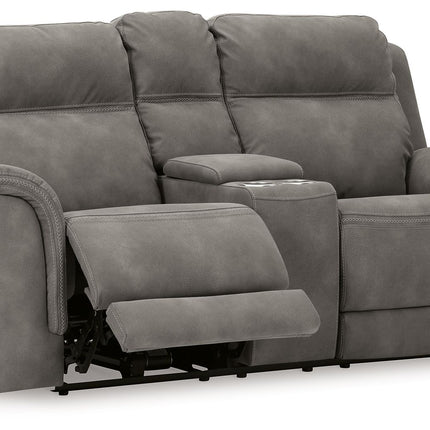Next-Gen Durapella - Reclining Power Loveseat With Console