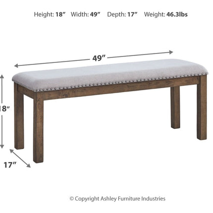 Moriville - Upholstered Bench - Beige