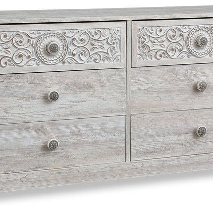 Paxberry - Six Drawer Dresser - Weatherworn - Whitewash