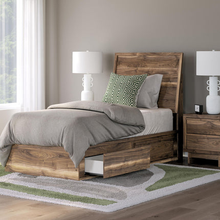 Chirason - Panel Bed With Storage
