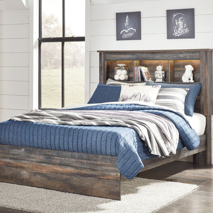 Drystan - Panel Bookcase Bed