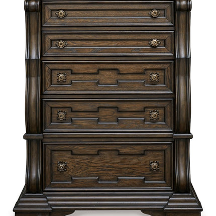 Maylee - Five Drawer Chest - Dark Brown