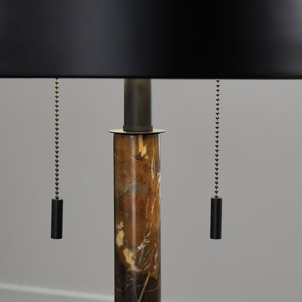 Alanbert - Metal Table Lamp - Brown / Black