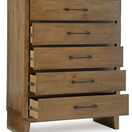 Sherbana - Five Drawer Chest - Light Brown