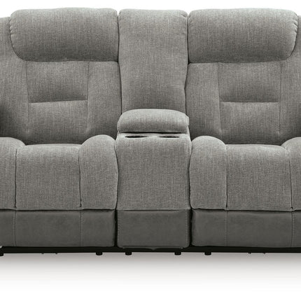 Mixed Motion - Power Reclining Loveseat With Console / Adjustable Headrest