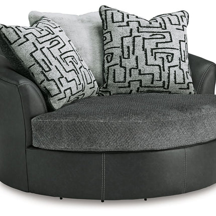 Brixley Pier - Oversized Swivel Accent Chair - Graphite