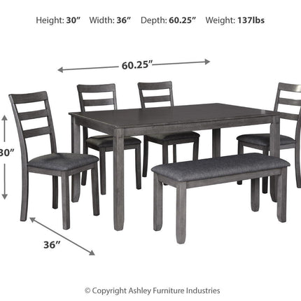 Bridson - RECT DRM Table Set (Set of 6) - Gray
