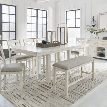 Robbinsdale - Rectangular Counter Height Dining Extension Table Set