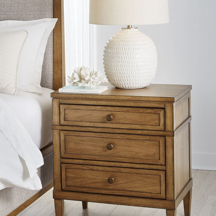 Sharlance - Three Drawer Night Stand - Brown
