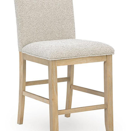 Lasinger - Upholstered Barstool (Set of 2) - Light Brown