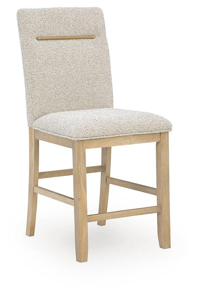 Lasinger - Upholstered Barstool (Set of 2) - Light Brown