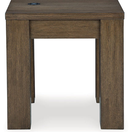 Rosswain - Square End Table - Warm Brown