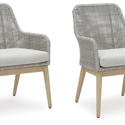 Seton Creek - Arm Chair With Cushion (Set of 2) - Gray
