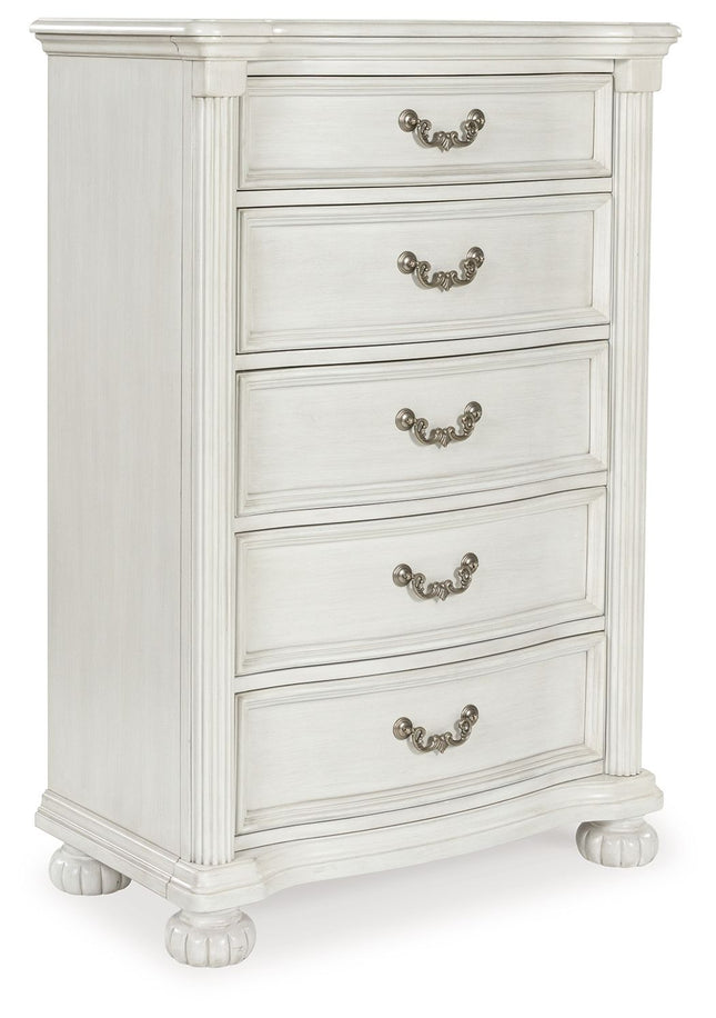 Montelaine - Five Drawer Chest - Antique White
